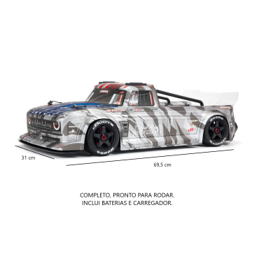 AUTOMODELO ELÉTRICO ARRMA INFRACTION 1/7 6S 4X4 RTR BRUSHLESS COM BATERIA E CARREGADOR COMPLETO ARA7615V2T2